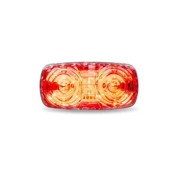 Red Clearance Marker "Star-Burst" Double Bullseye 18 Diode LED Light