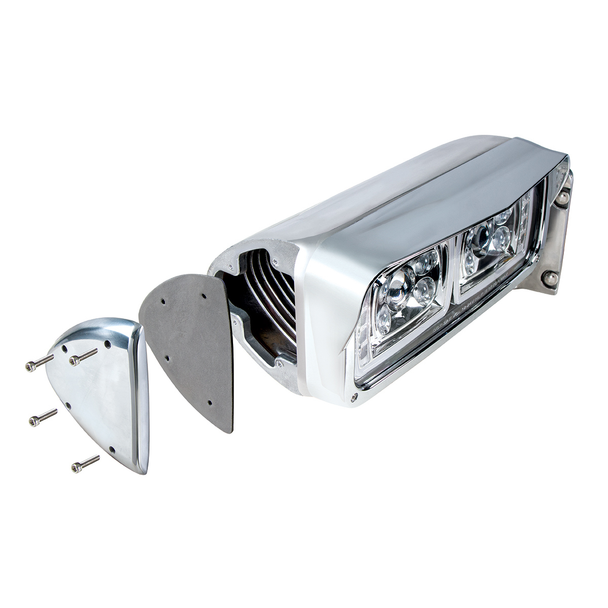 Polished Aluminum Headlight Turn Signal Cover - Pair