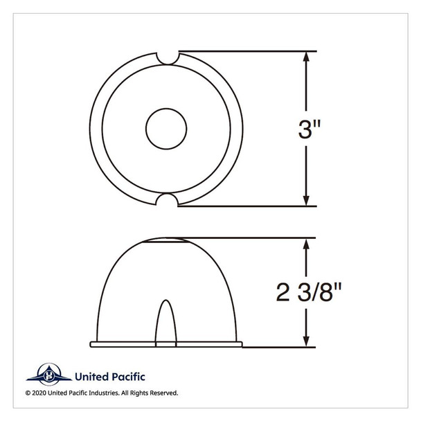 Watermelon Glass Cab Light Lens - Dark Amber