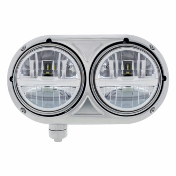 ULTRALIT - 8 High Power Led 5 3/4" Headlight - Silver