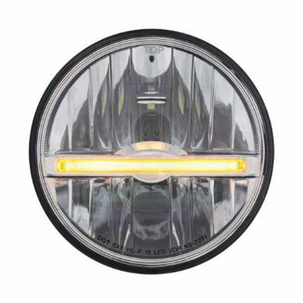 ULTRALIT - 5 3/4" LED Headlight With Amber Led Position Light Bar