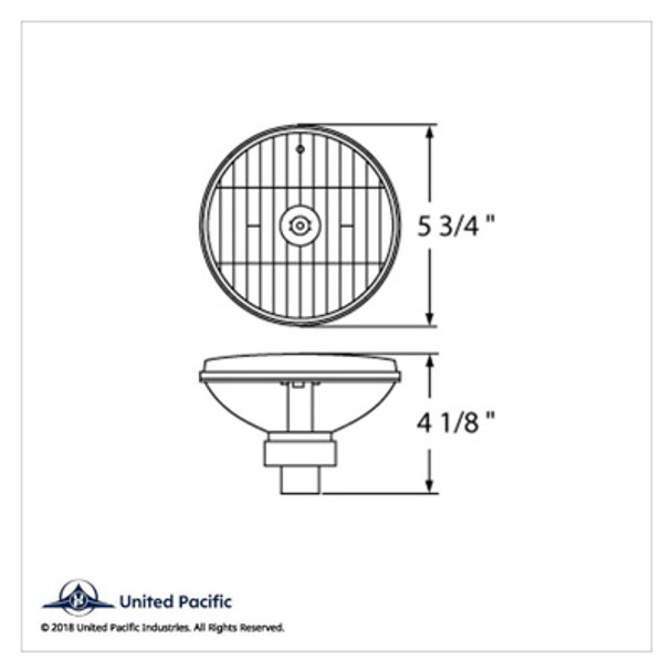 ULTRALIT - 5 3/4" Crystal Round Headlight - Glass Lens