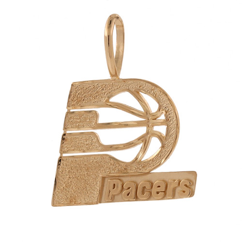NBA Pacers Basketball Pendant By Michael Anthony 14K Yellow Gold 1" Estate