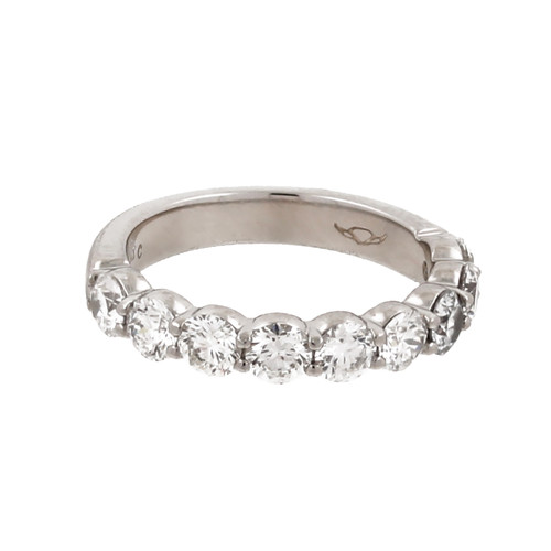 Martin Flyer Platinum Diamond Half Eternity Band Ring 1.25 CTW Size 4.25 Estate