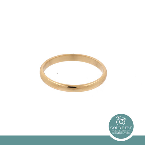 Wedding Anniversary Band Ring 18K Yellow Gold 2.80 mm Wide Curved SZ 12.5 Unisex