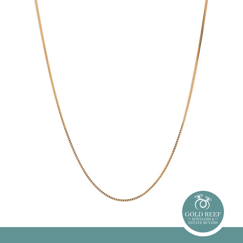 14K Yellow Gold Foxtail Link Chain Necklace 20" Unisex