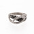 Black White Diamond Crossover Ring 14K White Gold 1.00 CTW Size 8 Estate