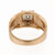 Solitaire Diamond Signet Ring 14K 2-Tone Weaved Gold 0.30 CTW ROU H/SI1 SZ 9.25