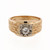 Solitaire Diamond Signet Ring 14K 2-Tone Weaved Gold 0.30 CTW ROU H/SI1 SZ 9.25