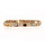 Multi Gemstone Screw Link Chain Bracelet 14K Yellow Gold 6.75 TW Oval Gems 7.25"