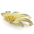 Estate Multi-Color Sapphire Diamond Flower Brooch Pin 18K Yellow Gold 9.50 CTW