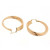 3-Row Twisted Large Round Hoop Earrings 14K Yellow Gold 1.50" Ladies Estate