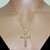 Religious 14K Two-Tone Gold Crucifix Cross Pendant 2" Large Size Unisex Estate