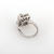 Estate 14K White Gold Floral Diamond Ladies Ring 0.50 TW Round Diamonds Size 4.5