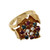 Floral Diamond & Sapphire Ring 18K Yellow Gold 1.00 CTW Size 4.5