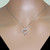 Open Heart Diamond Pendant 10K White Gold Estate 0.70" 0.30 CTW Round Accent