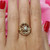 Vintage Floral Diamond Ladies Ring 14K Yellow Gold 0.10 CTW Diamonds Size 7