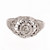 Estate Diamond Dome Ring 14K White Gold 0.26 CTW Old Euro Cut Ladies Size 5