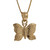 Vintage Butterfly Pendant Charm 14K Yellow Gold Ladies Girls 0.60"