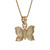 Vintage Butterfly Pendant Charm 14K Yellow Gold Ladies Girls 0.60"