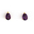 Gold Amethyst Stud Earrings 14K Yellow Gold 1.80 CTW Ladies Pear Cut Gemstones