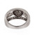 Estate Diamond Cluster Heart Band Ring 14K White Gold 1.25 CTW Size 6.25