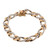 14K Two-Tone Gold Classic Diamond Figaro Link Bracelet Unisex 7"