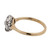 Vintage Diamond Floral Ring Old Euro 14K Two-Tone Gold 0.35 CTW Ladies Size 5.75