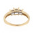 Diamond 3-Stone Engagement Ring Band 14K Yellow Gold 0.25 CTW Ladies Size 8.25