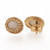 Vintage Opal Oval Stud Earrings 14K Yellow Gold 7.5 x 5 mm Opal Gems