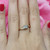 Diamond Solitaire Engagement Ring 14K Two-Tone Gold Swirl Band 0.38 CTW SZ 6.5
