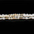 14K 3 Strand Freshwater Pearl Necklace & Yellow Gold Beads 34"