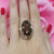 Vintage Smoky Quartz Gemstone Solitaire Ring 14K Yellow Gold Size 6.50