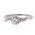 Vintage Solitaire Diamond Engagement Ring 14K White Gold 0.36 TW SZ 6.25 Estate