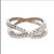 Estate Crossover Diamond Ring 14K White Gold 0.50 CTW Round Diamonds Size 6.5