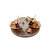 Vintage Floral Gemstone Swirl Stud Earrings 14K Yellow Gold 1.32 CTW Estate