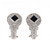 Blue Sapphire Diamond Estate Earrings 18K White Gold 1.49 CTW Ladies Omega Backs