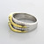 Diamond Crossover Cable Ring 18K Two-Tone Gold 0.10 CTW Ladies Size 7