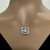 Estate 18K W/ Gold Diamond Square Shape Heart Pendant Charm Necklace 1.60 CTW