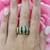 Emerald Diamond Wide Band Ring 14K Yellow Gold 1.84 TW Channel Set Size 8 Estate