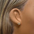 Star Cubic Zirconia Gem Stud Earrings 14K Yellow Gold Filigree Gold Estate 0.30"