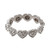 Heart Diamond Full Eternity Wedding Band Ring 18K White Gold 0.50 CTW SZ 7.5
