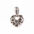 Cluster Diamond Heart Pendant 18K White Gold Heart Filigree 1.25 TW 0.80" Estate