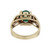 Emerald Diamond Cocktail Ring 14K Yellow Gold 1.32 CTW Size 7.25 Estate