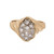 Cluster Diamond Flower Ring 14K Yellow Gold 0.33 CTW Size 5.25 Ladies Estate