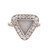 Trillion Cut Opal Diamond Halo Ring 14K White Gold 1.85 CTW SZ 4.25 Estate
