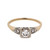 Vintage Solitaire Diamond Engagement Ring 14K 2-Tone Gold 0.33 TW SZ 6.75 Estate