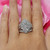 Cluster Diamond Marquise Shaped Statement Ring 10K W/Gold 2.75 TW SZ 6.75 Estate
