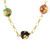 Estate Acrylic Colored Beads 14K Yellow Gold Chain Necklace Gold Flecks 17"
