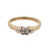 Princess Round Cut Diamond Engagement Ring 10K 2-Tone Gold 0.15 CTW SZ 7.25